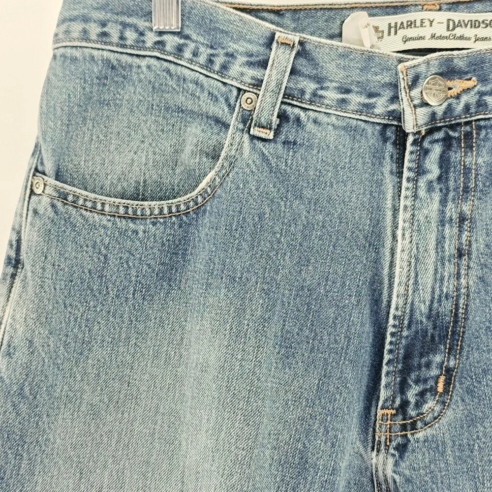 Harley-Davidson Jeans Mens 34x30 Blue Vintage Biker Motorcycle 90s Style Moto